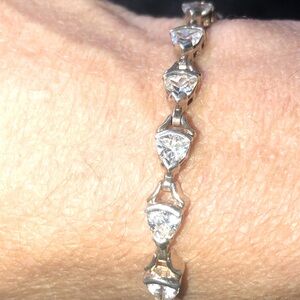 Tennis bracelet large CZ 925 Sterling silver